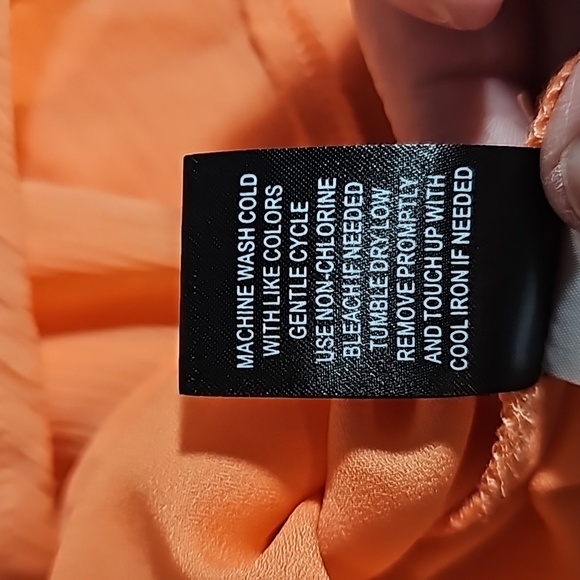 Torrid Tangerine Chiffon look /stretch Lace trim Plus Size 1X Lightweight VGUC * - Picture 14 of 15